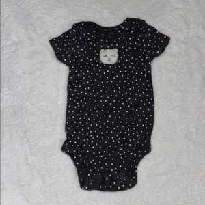 (3 for $10) Carter's Black and White Polka Dot Baby Bodysuit